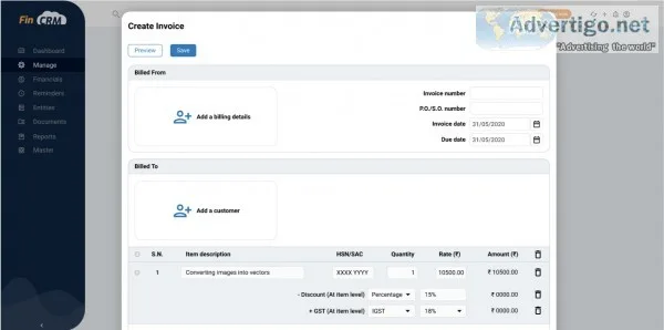 Fincrm software