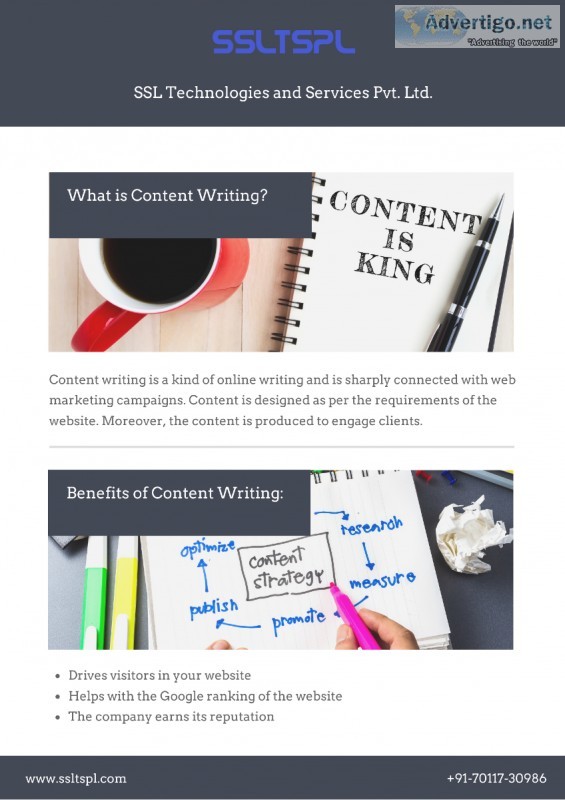 Website Content Writing Services By SSLTSPL