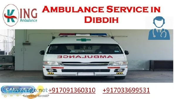 Reasonable Fare Ambulance Service in Dibdih by King