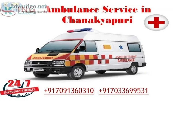 Now Get Most Reliable Ambulance Service in Chanakyapuri by King