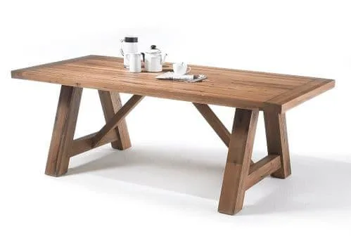 Montego Extra Wide Wooden Dining Table  ChicParadisLux
