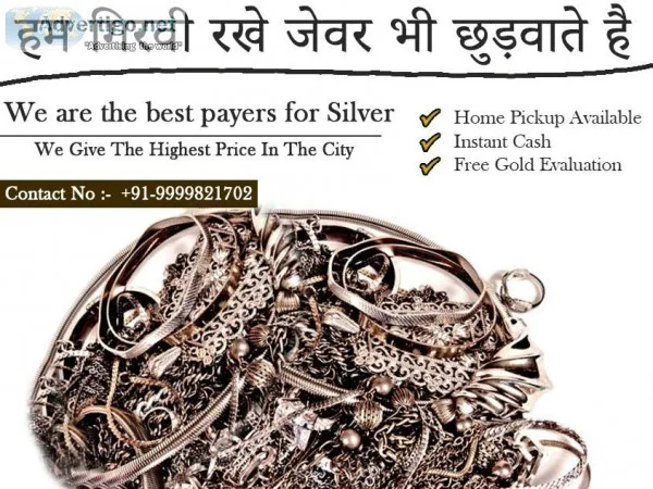 Sell Silver for Cash Near Me in Noida