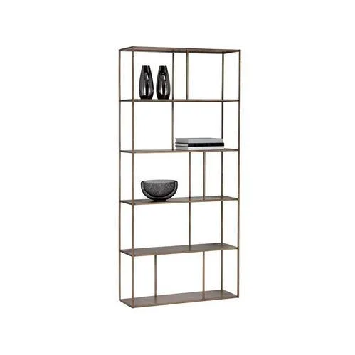 Buy Sunpan Eiffel Bookcase Large Antique Brass  Bookcases and Et