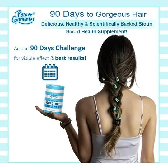 Power gummies ? hair & nails vitamin gummies | 2 months pack