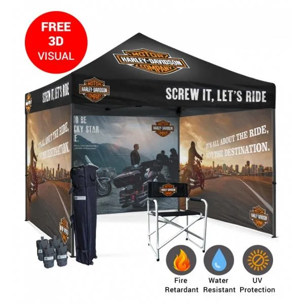 Unlimited Color Printing On Custom Canopy Tent - Tent Depot  Van