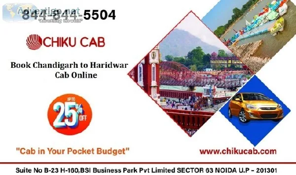 Book One Way Taxi from Chandigarh to Haridwar