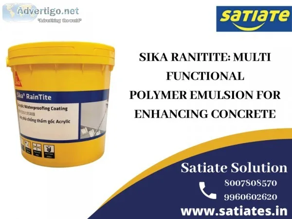 Acrylic Based Multipurpose Sika Raintite Polymer for Repair and 