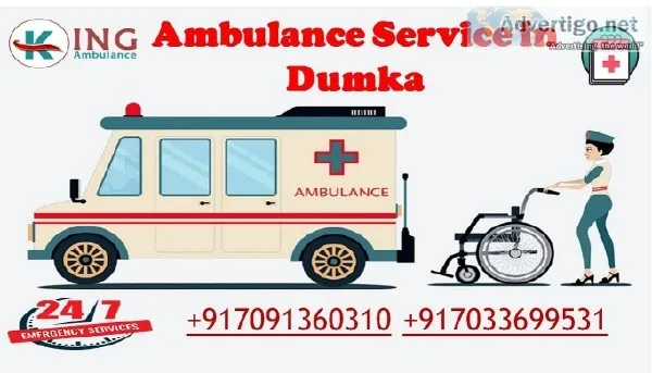 Now Get Emergency ICU-Support Ambulance Service in Dumka by King