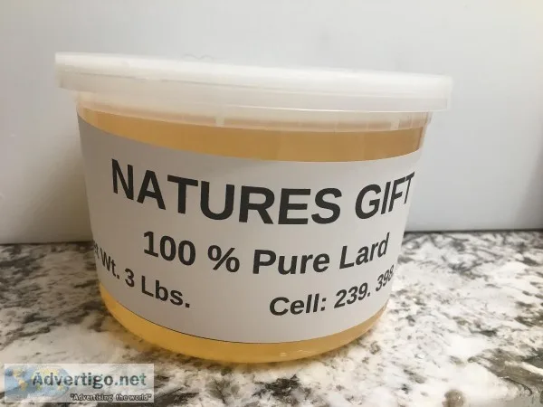3 Lbs. 100 % freshly rendered Lard