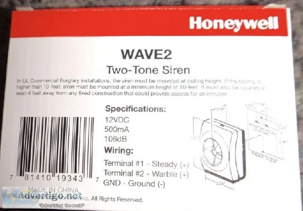 ew - Honeywell Ademco Household Fire Burglary Warning System Sir