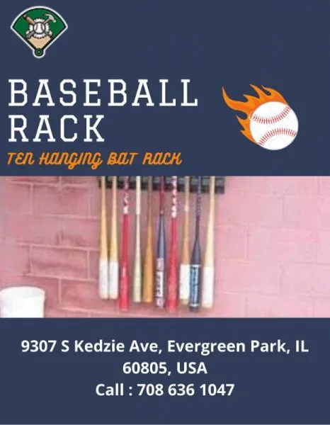 Baseball Bat Display Rack - Baseball Rack
