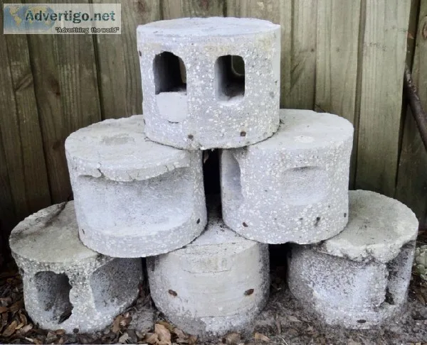 New - (6) Commercial Round Concrete BasesFooters