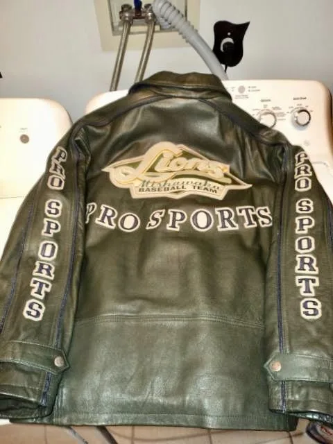 NEW Leather Jacket - Mishawaka Lions Baseball Team  (Superb Vint