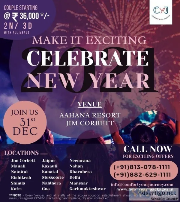 The Baagh Resort New Year Packages  New Year Packages near Delhi
