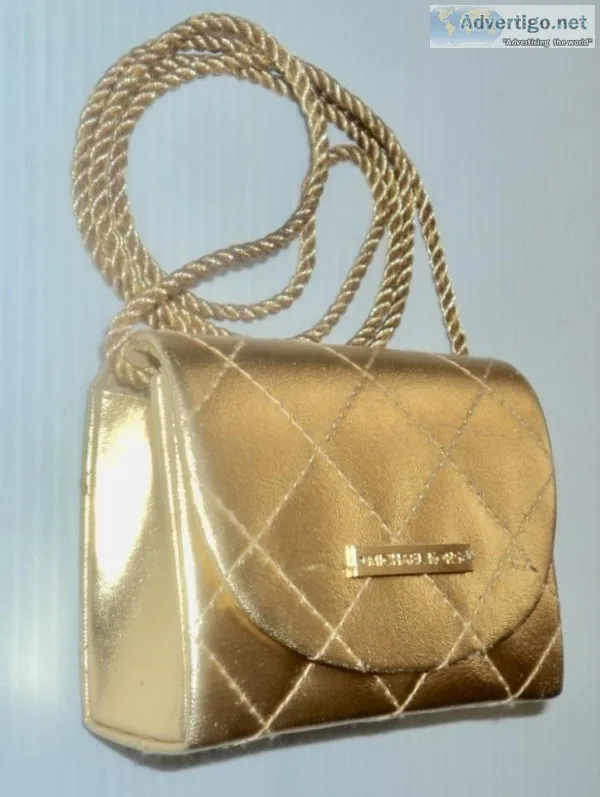 New - Michael Kors Young Girl&rsquos Gold Small Crossbody Handba