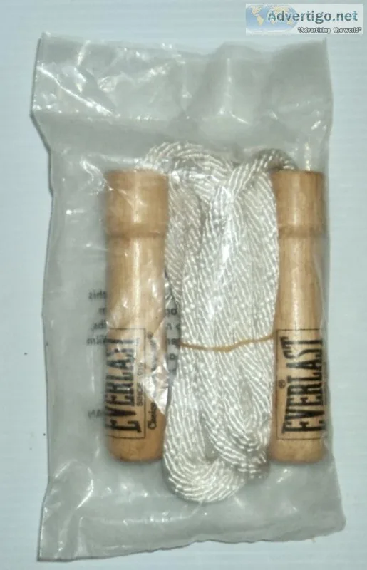 NEW - Everlast Ball Bearing Skip Rope 9  5&quot Wooden Handles