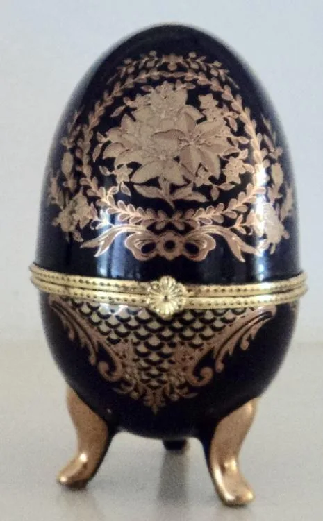 New - Rare Italian Faberge Egg Jewelry Trinket Box