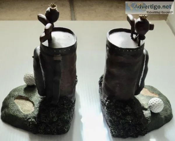 New - Pair of Golf Club Bookends