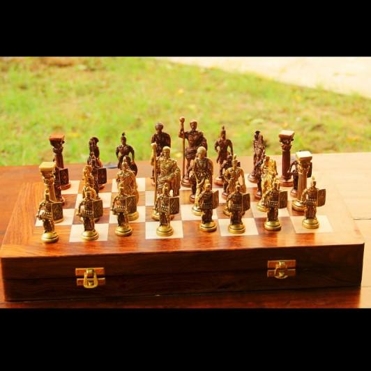 Roman Brass Chess Set