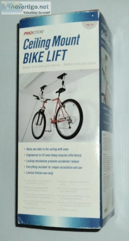 New - Weatherproof Epoxy Ceiling Mount Bike Lift