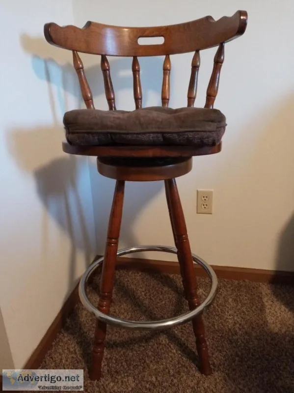 Solid dark wood bar stools