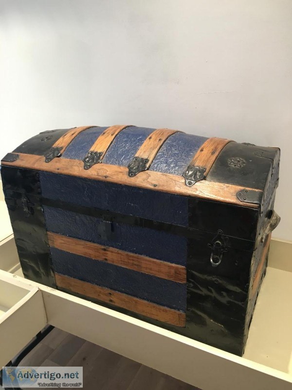 Stagecoach travel steam trunk circa " 1890 s -1910