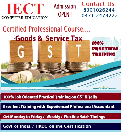 DIPLOMA IN GST PRACTITIONER AND TALLY ACCOUNTING COURSES 9447419
