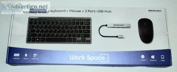 ew - Merkury Innovations Work Space Wireless Keyboard  Mouse  3 