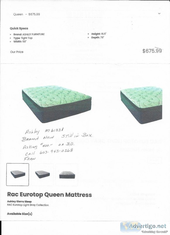 Eurotop Queen Mattress