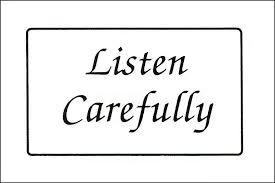 Listen Carefully Part I