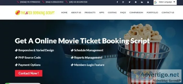 Readymade PHP based Theatre Management Script