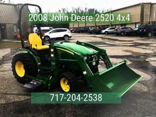 2008 John Deere 4x4 tractor wLoader and Belly Mower