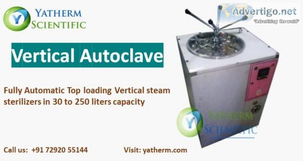 Fully Automatic Top loading Vertical steam sterilizers in 30 to 