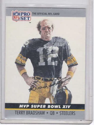 Terry Bradshaw 1990 Pro Set MVP Super Bowl XIV Autograph 14