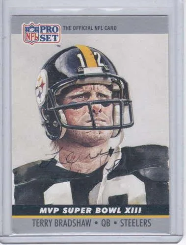 Terry Bradshaw 1990 Pro Set MVP XIII Autograph 13