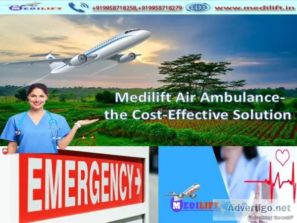Get outstanding icu support air ambulance services in patna