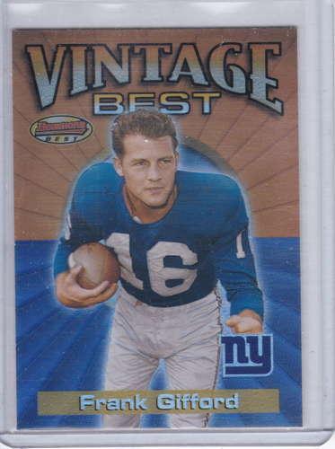 Frank Gifford 2001 Bowman s Best Vintage Best VB FG