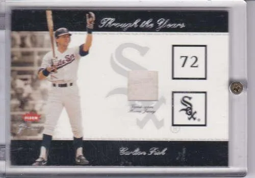 Carlton Fisk 2002 Fleer Greats Piece of Authentic game worn jers
