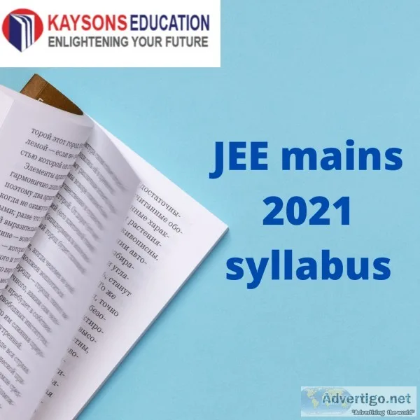 JEE mains 2021 syllabus
