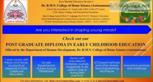 Post Graduation Diploma in Early Childhood Education in mumbai