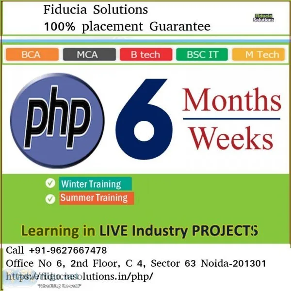 PHP Training Institute in Noida - Fiducia Solutions