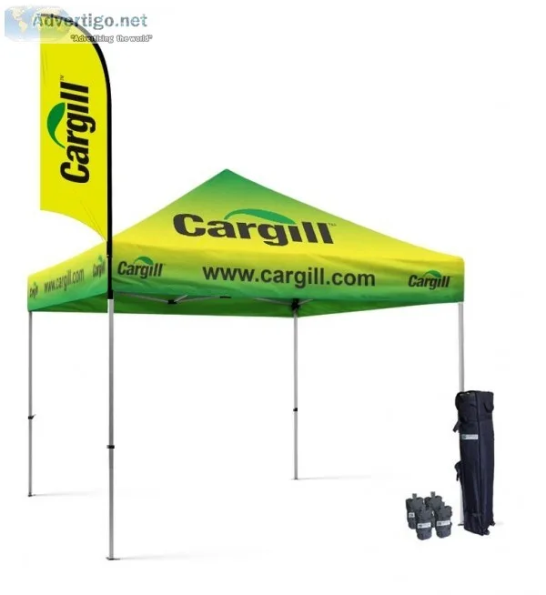 10x10 Pop Up Canopy With Attractive Graphic Design  Canada
