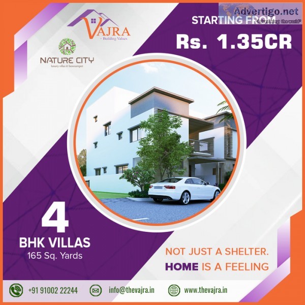 4bhk villas in bowrampet | vajradevelopers