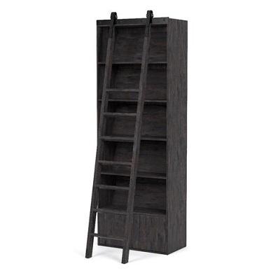 Buy Four Hands Bane Bookshelf and Ladder-Dark Charcoal  Bookcase