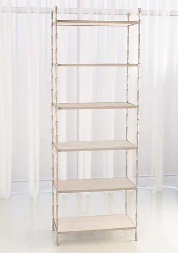 Buy Global Views Spike Etagere-Antique Nickel wWhite Marble  Boo