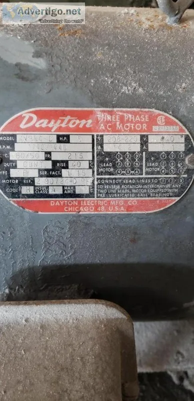 Dayton Compressor - 3 Phase Motor - 1400 (Mahwah)