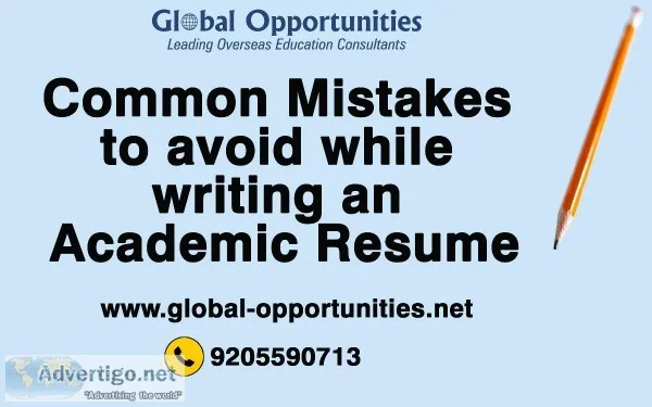 Common Mistakes to avoid while writing an Academic Resume