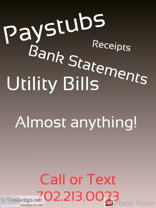 Custom made novelty documents