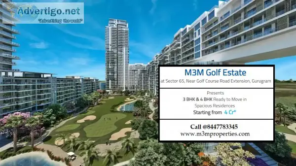 M3M Golf Estate Sector 65 Gurugram  Happiness is a recreation to