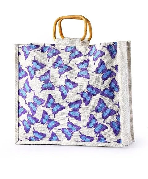 Jute Grocery bags with cane handle manufacturer exporter and who